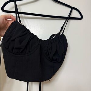 Forever 21 Black Corset Tank Top